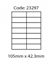 ABBA 23297 Laser Label [105mm x 42.3mm]